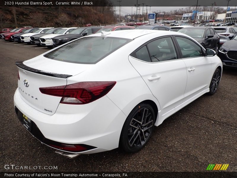 Ceramic White / Black 2020 Hyundai Elantra Sport