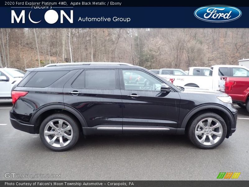 Agate Black Metallic / Ebony 2020 Ford Explorer Platinum 4WD