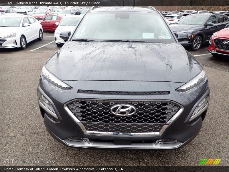 Thunder Gray / Black 2020 Hyundai Kona Ultimate AWD