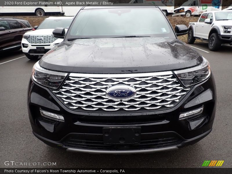 Agate Black Metallic / Ebony 2020 Ford Explorer Platinum 4WD