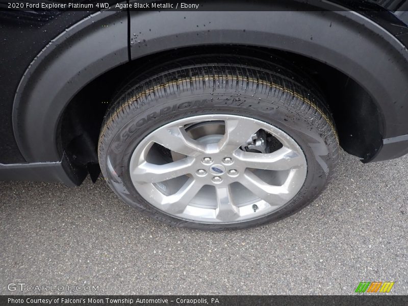 Agate Black Metallic / Ebony 2020 Ford Explorer Platinum 4WD