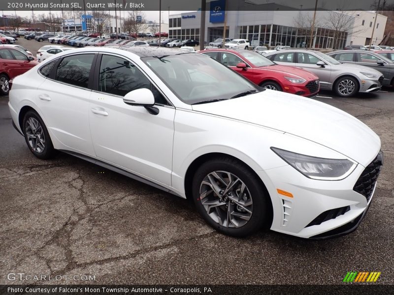 Quartz White / Black 2020 Hyundai Sonata SEL