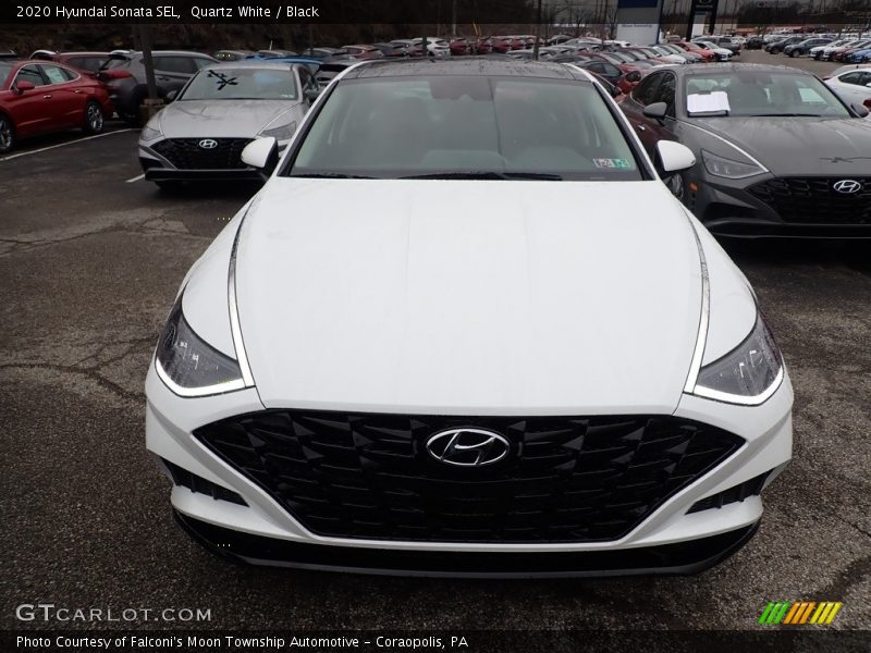 Quartz White / Black 2020 Hyundai Sonata SEL