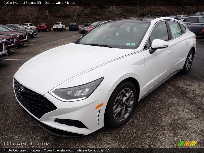 Quartz White / Black 2020 Hyundai Sonata SEL