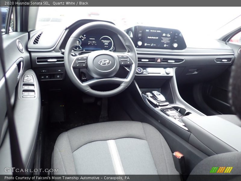 Quartz White / Black 2020 Hyundai Sonata SEL