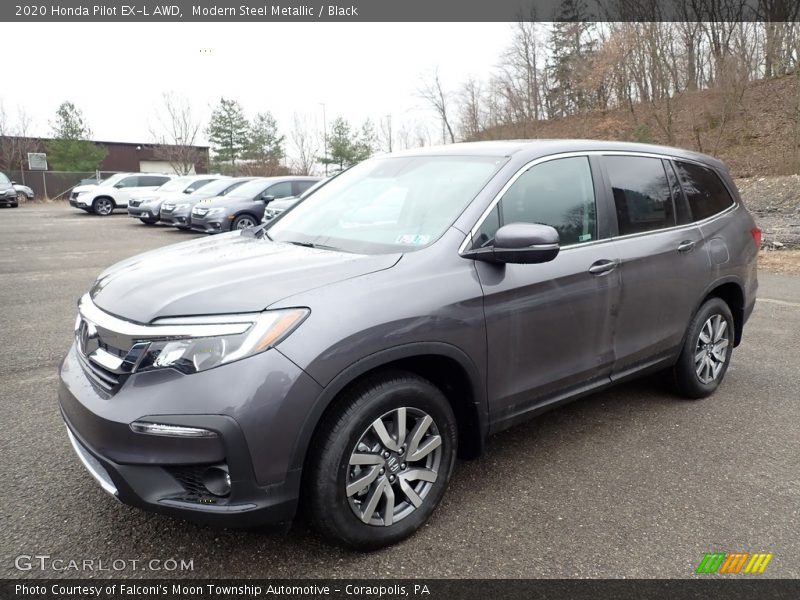 Modern Steel Metallic / Black 2020 Honda Pilot EX-L AWD