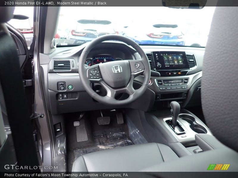 Modern Steel Metallic / Black 2020 Honda Pilot EX-L AWD