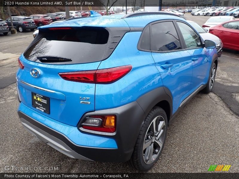 Surf Blue / Black 2020 Hyundai Kona Limited AWD