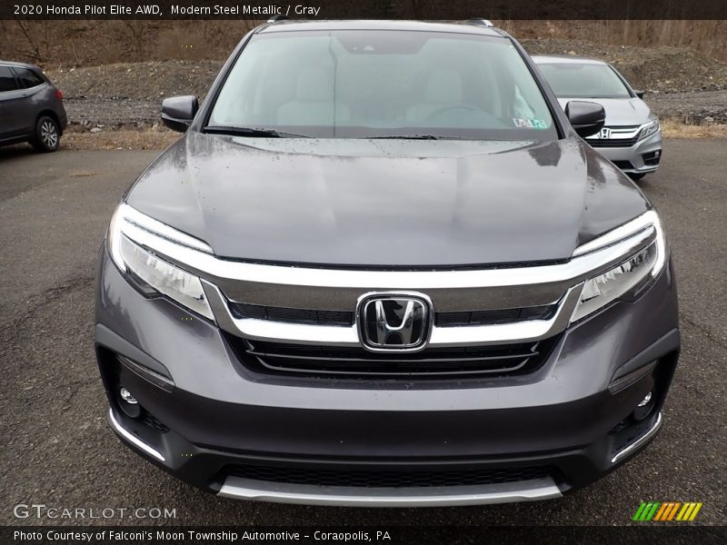 Modern Steel Metallic / Gray 2020 Honda Pilot Elite AWD