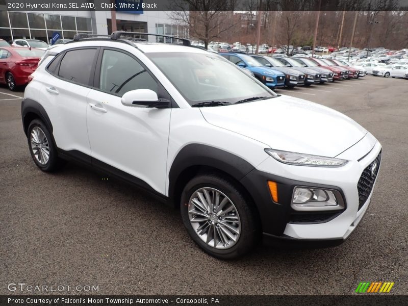 Chalk White / Black 2020 Hyundai Kona SEL AWD