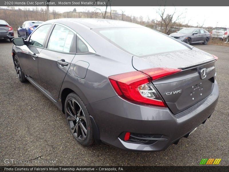 Modern Steel Metallic / Black 2020 Honda Civic Sport Sedan