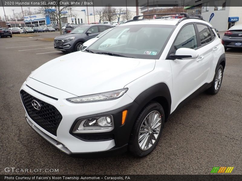Chalk White / Black 2020 Hyundai Kona SEL AWD