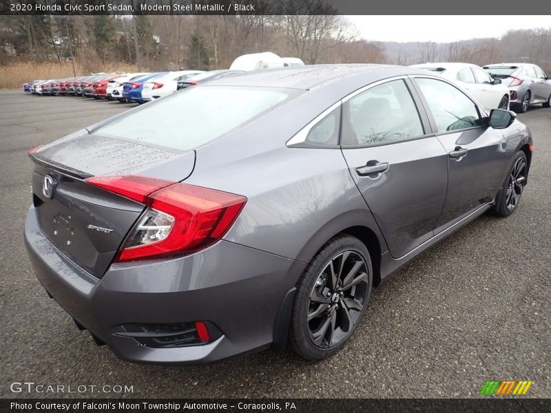 Modern Steel Metallic / Black 2020 Honda Civic Sport Sedan