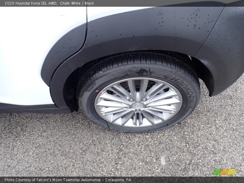 Chalk White / Black 2020 Hyundai Kona SEL AWD