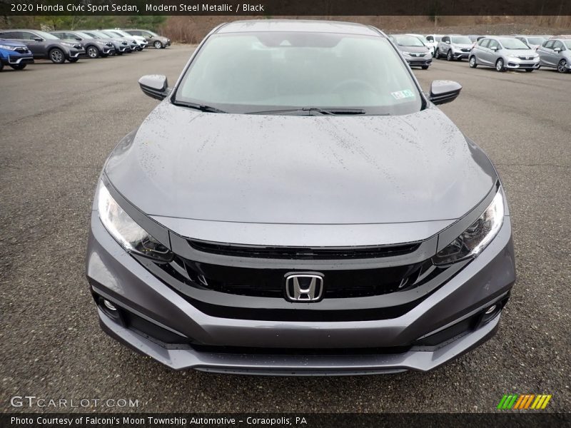 Modern Steel Metallic / Black 2020 Honda Civic Sport Sedan