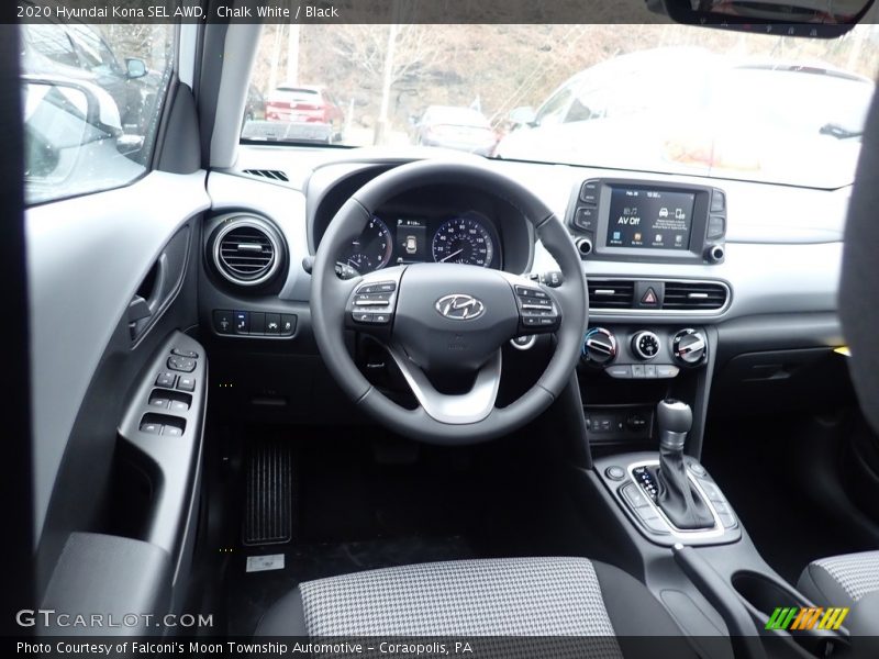 Chalk White / Black 2020 Hyundai Kona SEL AWD