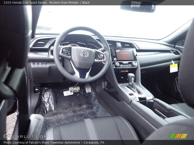 Modern Steel Metallic / Black 2020 Honda Civic Sport Sedan
