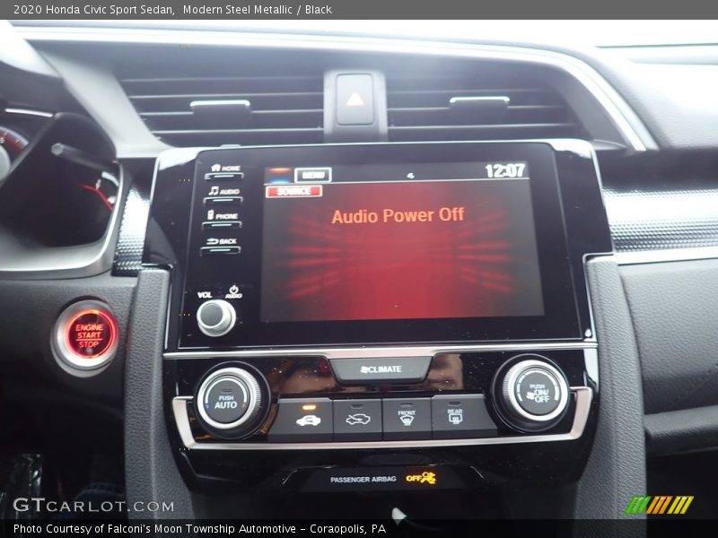Modern Steel Metallic / Black 2020 Honda Civic Sport Sedan