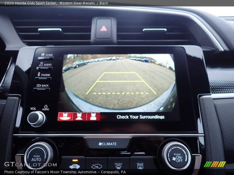 Modern Steel Metallic / Black 2020 Honda Civic Sport Sedan