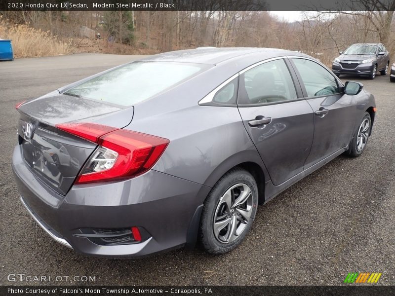 Modern Steel Metallic / Black 2020 Honda Civic LX Sedan