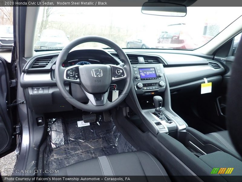 Modern Steel Metallic / Black 2020 Honda Civic LX Sedan