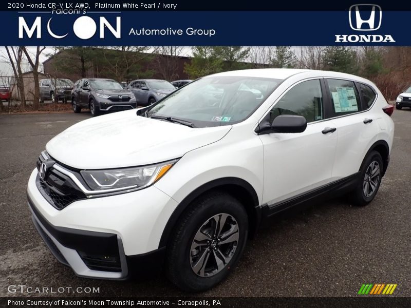 Platinum White Pearl / Ivory 2020 Honda CR-V LX AWD