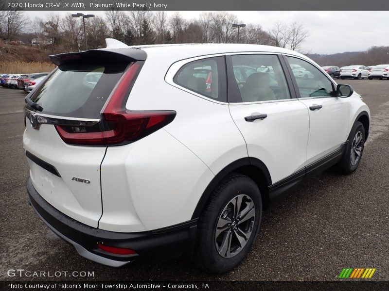 Platinum White Pearl / Ivory 2020 Honda CR-V LX AWD