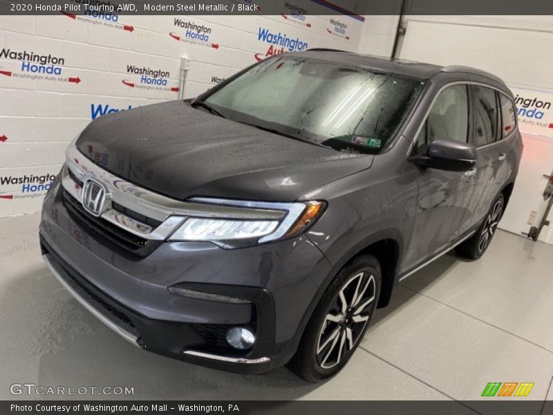 Modern Steel Metallic / Black 2020 Honda Pilot Touring AWD