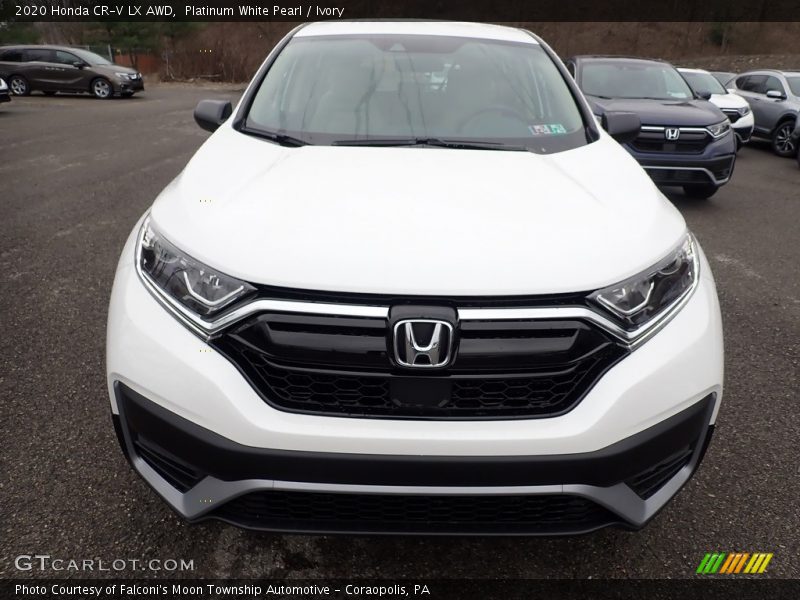 Platinum White Pearl / Ivory 2020 Honda CR-V LX AWD