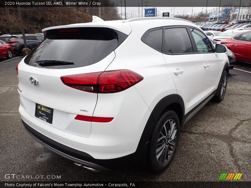 Winter White / Gray 2020 Hyundai Tucson SEL AWD