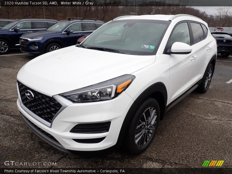 Winter White / Gray 2020 Hyundai Tucson SEL AWD
