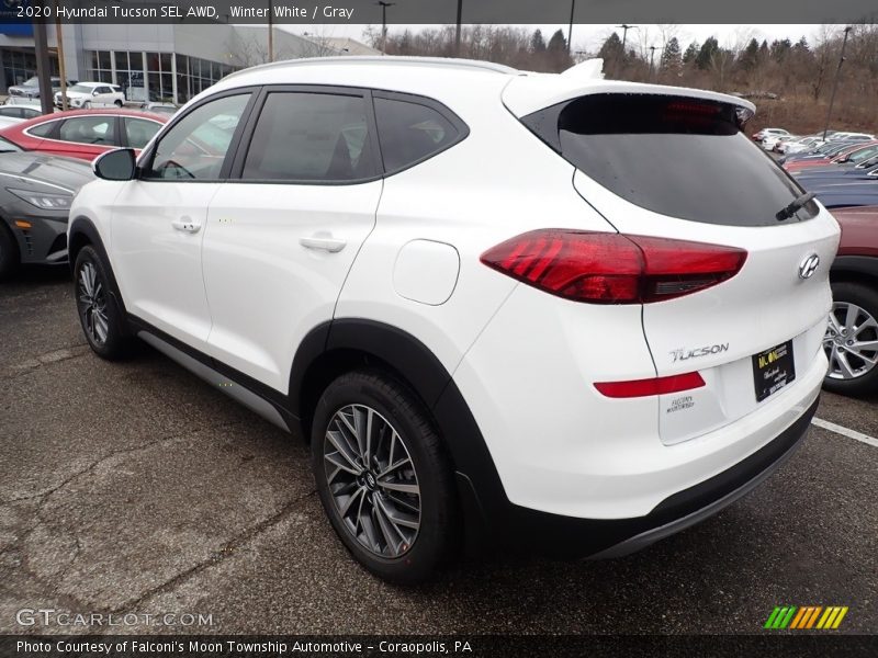 Winter White / Gray 2020 Hyundai Tucson SEL AWD