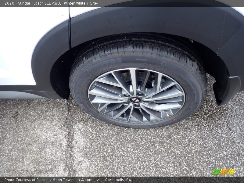 Winter White / Gray 2020 Hyundai Tucson SEL AWD