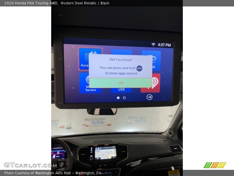 Modern Steel Metallic / Black 2020 Honda Pilot Touring AWD