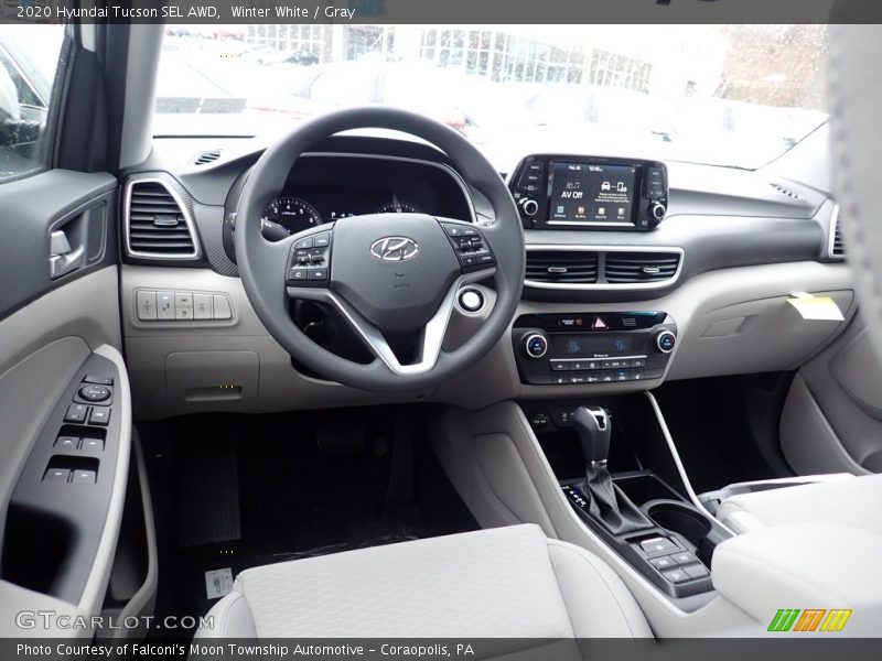 Winter White / Gray 2020 Hyundai Tucson SEL AWD