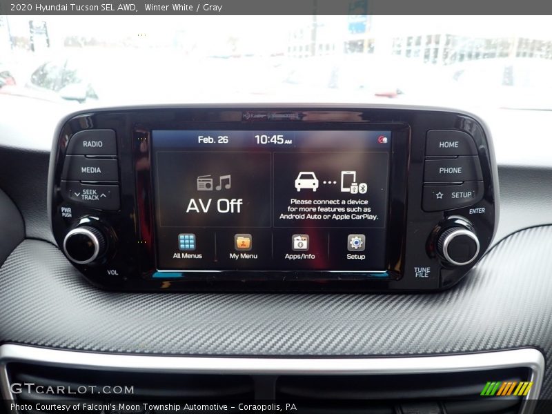 Winter White / Gray 2020 Hyundai Tucson SEL AWD