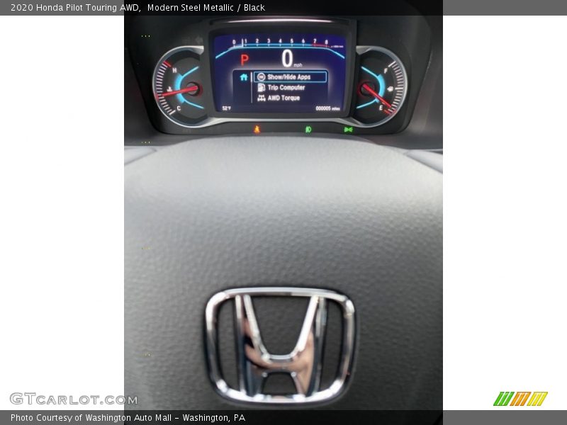 Modern Steel Metallic / Black 2020 Honda Pilot Touring AWD