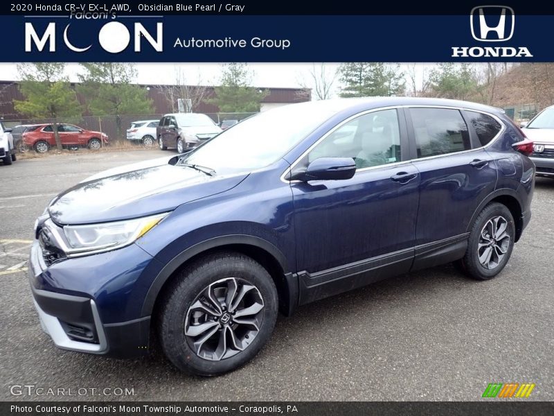 Obsidian Blue Pearl / Gray 2020 Honda CR-V EX-L AWD
