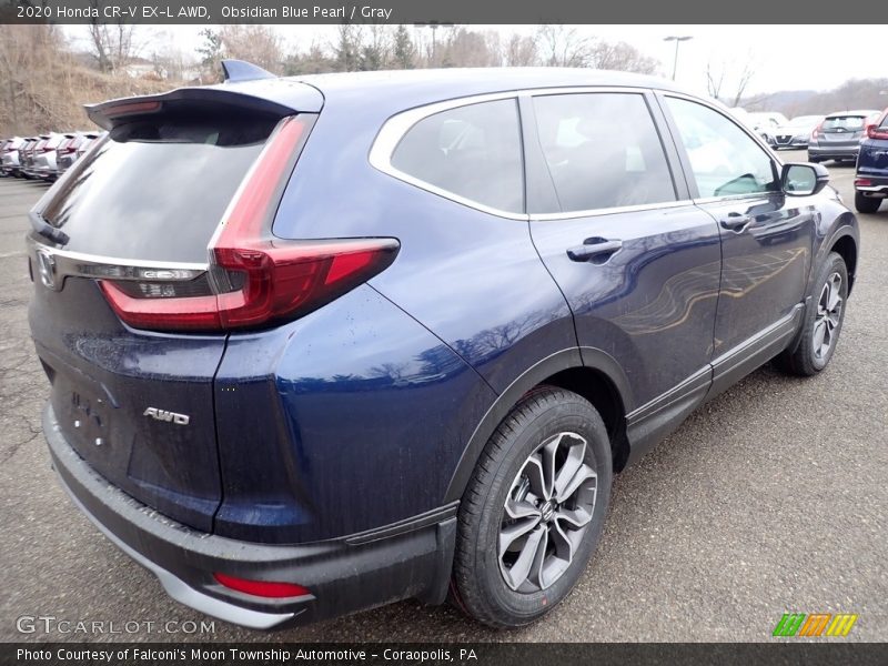 Obsidian Blue Pearl / Gray 2020 Honda CR-V EX-L AWD