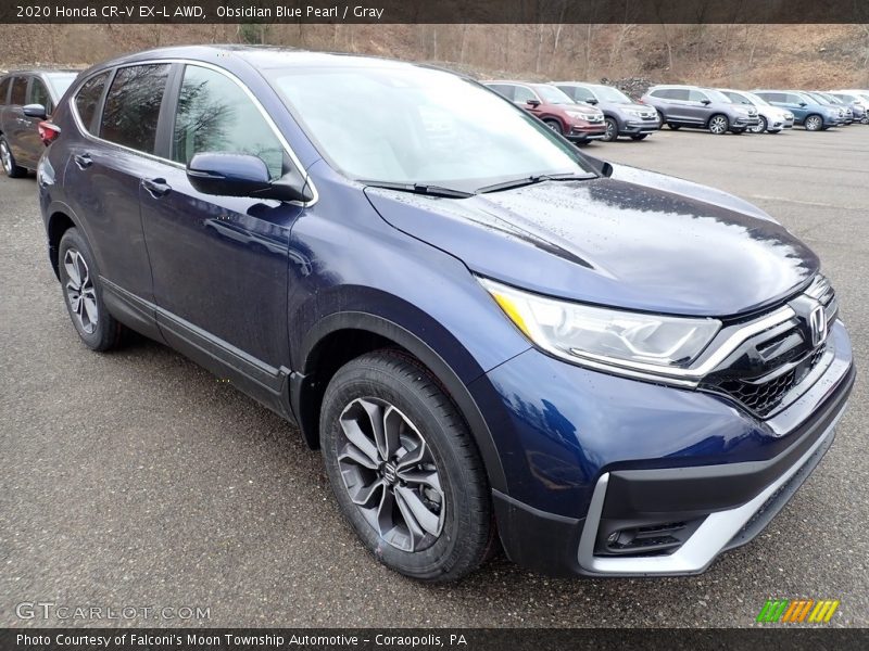 Obsidian Blue Pearl / Gray 2020 Honda CR-V EX-L AWD