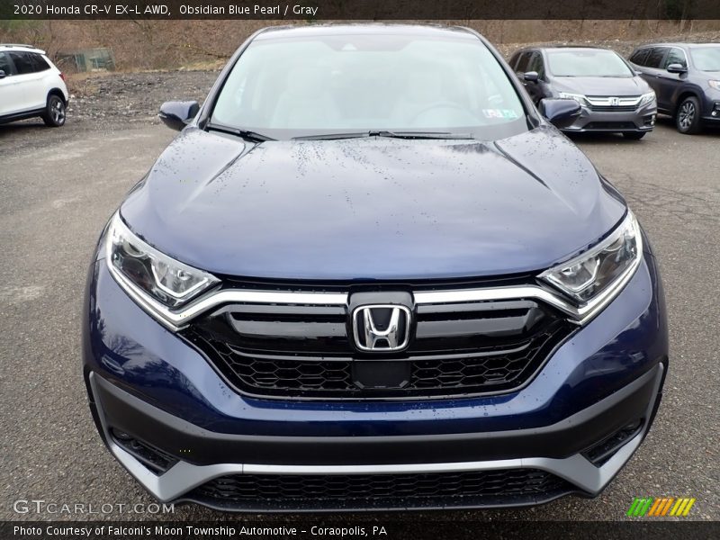 Obsidian Blue Pearl / Gray 2020 Honda CR-V EX-L AWD