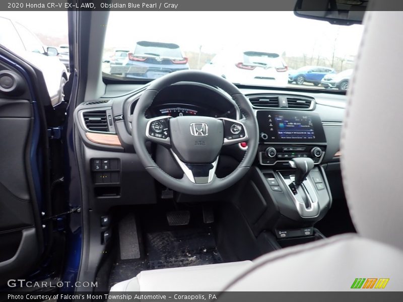 Obsidian Blue Pearl / Gray 2020 Honda CR-V EX-L AWD