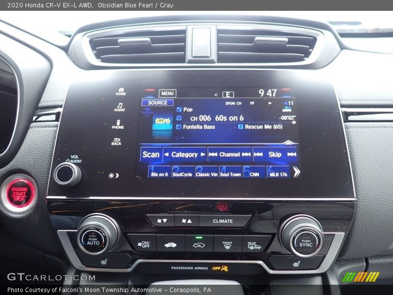 Obsidian Blue Pearl / Gray 2020 Honda CR-V EX-L AWD