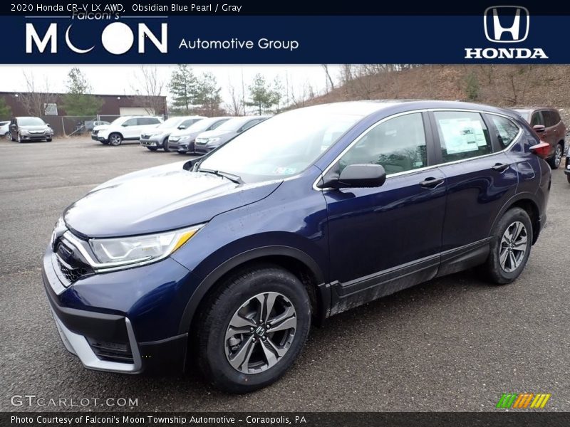 Obsidian Blue Pearl / Gray 2020 Honda CR-V LX AWD