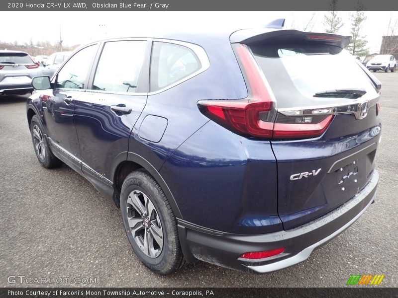 Obsidian Blue Pearl / Gray 2020 Honda CR-V LX AWD