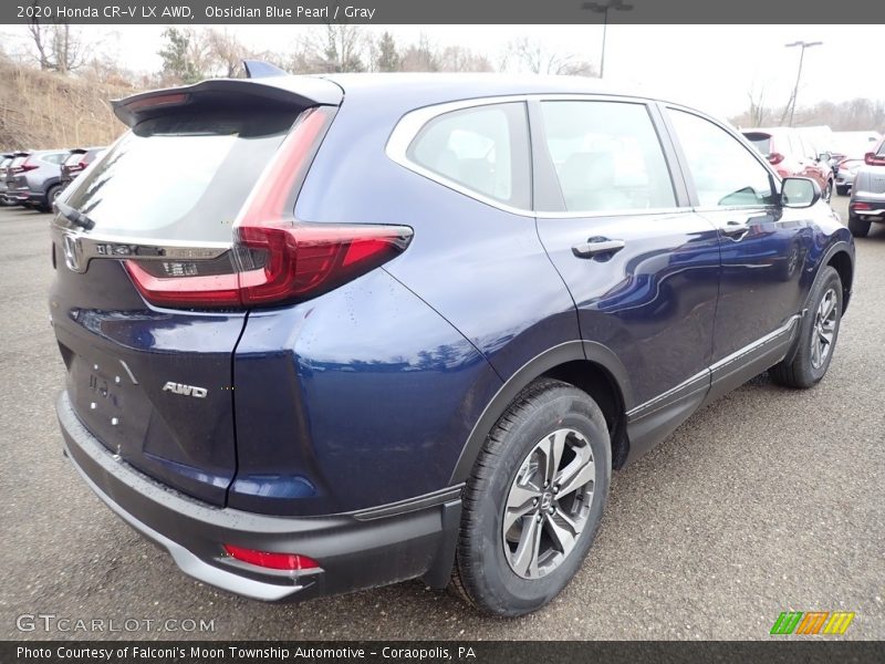 Obsidian Blue Pearl / Gray 2020 Honda CR-V LX AWD