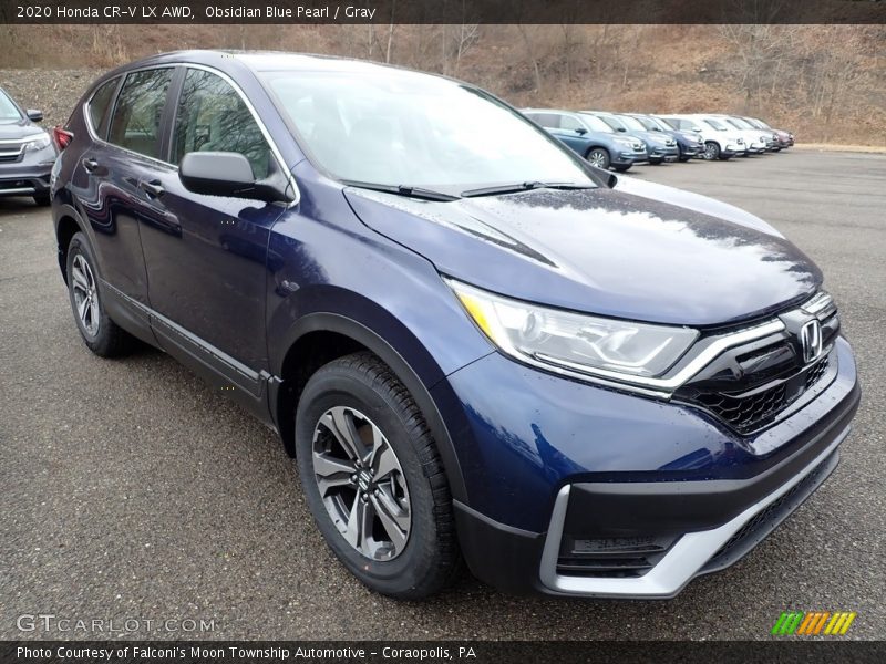 Obsidian Blue Pearl / Gray 2020 Honda CR-V LX AWD