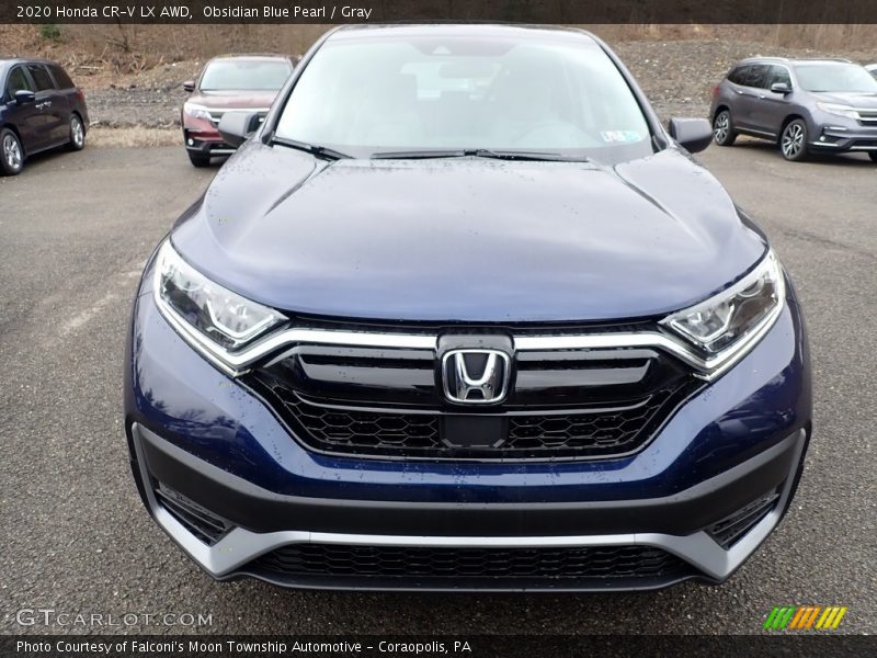 Obsidian Blue Pearl / Gray 2020 Honda CR-V LX AWD