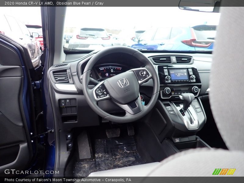 Obsidian Blue Pearl / Gray 2020 Honda CR-V LX AWD