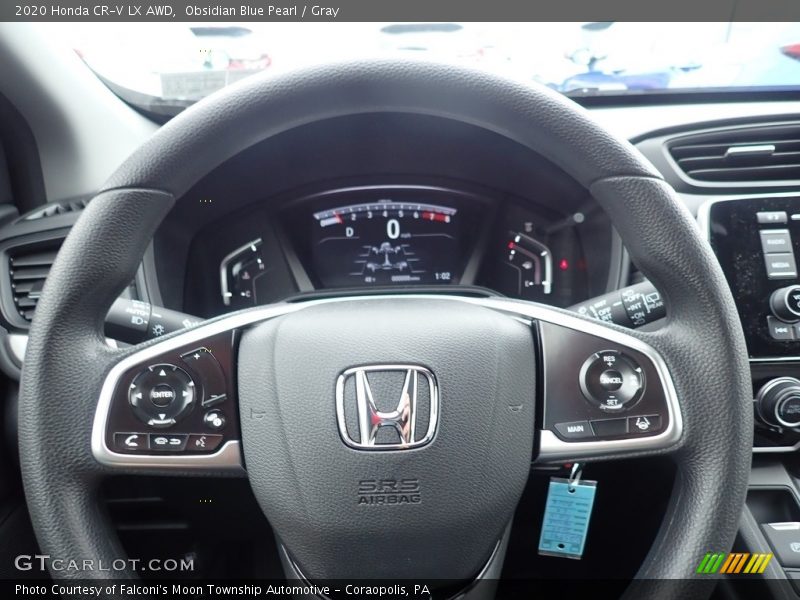 Obsidian Blue Pearl / Gray 2020 Honda CR-V LX AWD
